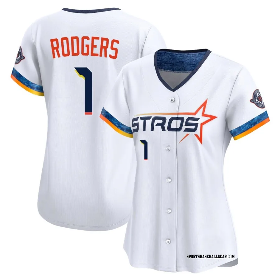 Brendan Rodgers Women's Houston Astros White Limited 2025 City Connect Jersey
