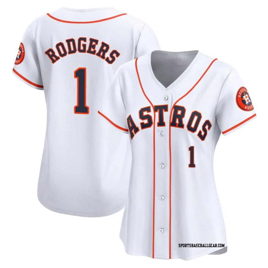 Brendan Rodgers Women's Houston Astros White Limited Home Jersey