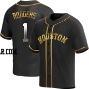 Brendan Rodgers Youth Houston Astros Black Golden Replica Alternate Jersey