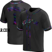 Brendan Rodgers Youth Houston Astros Black Holographic Replica Alternate Jersey