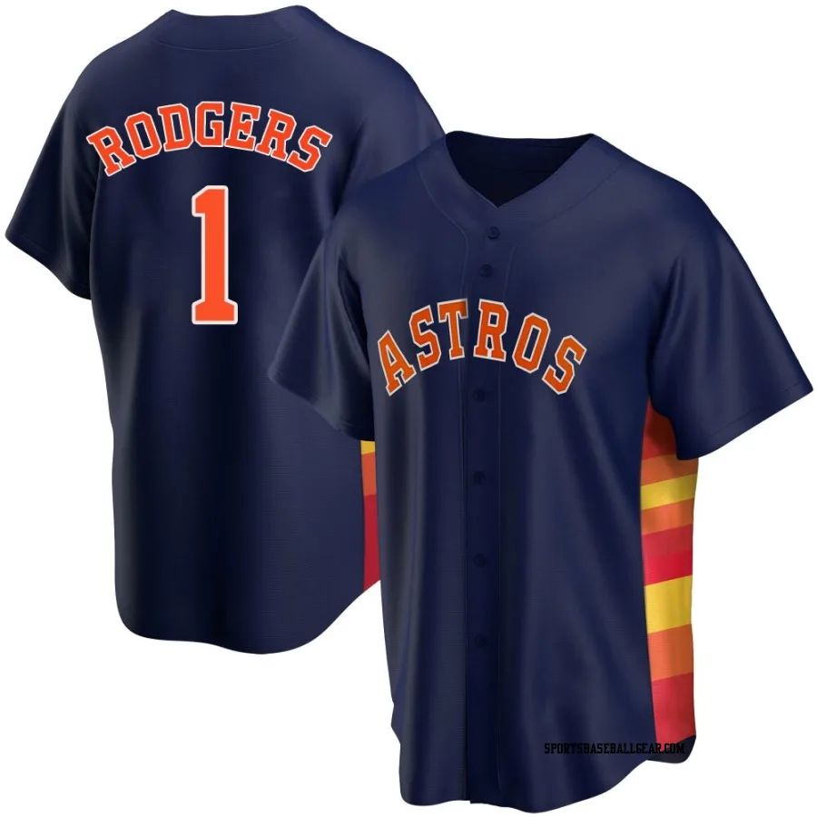 Brendan Rodgers Youth Houston Astros Navy Replica Alternate Jersey
