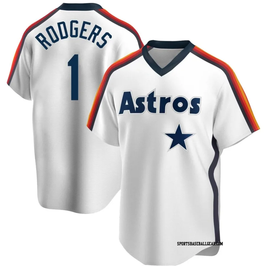 Brendan Rodgers Youth Houston Astros White Replica Home Cooperstown Collection Team Jersey