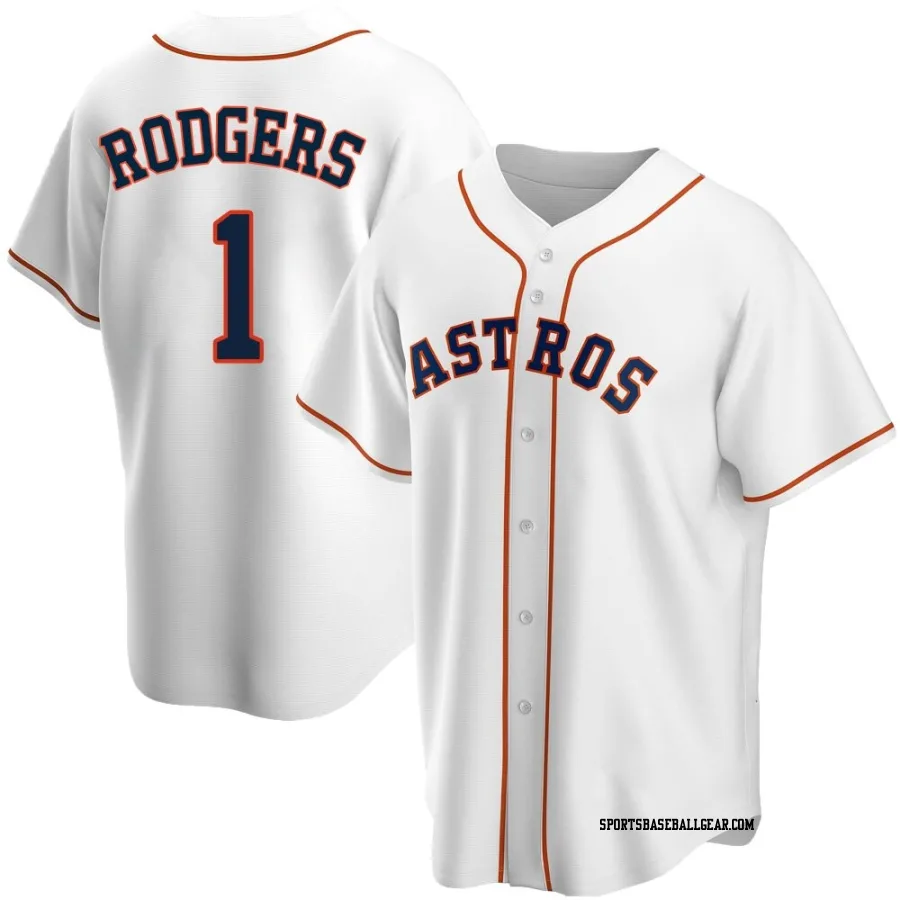 Brendan Rodgers Youth Houston Astros White Replica Home Jersey