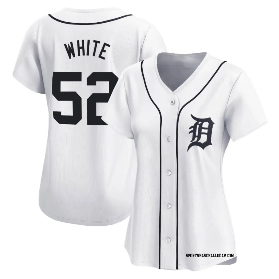 Brendan White Women's Detroit Tigers White Limited Home Jersey