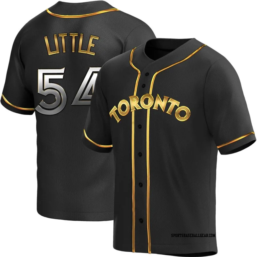 Brendon Little Men's Toronto Blue Jays Black Golden Replica Alternate Jersey
