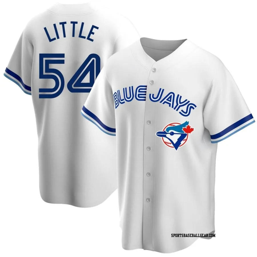 Brendon Little Youth Toronto Blue Jays White Replica Home Cooperstown Collection Jersey