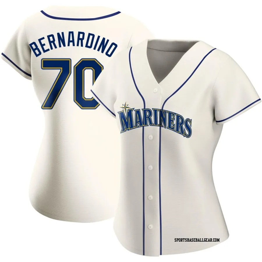 Brennan Bernardino Women's Seattle Mariners Cream Authentic Alternate Jersey