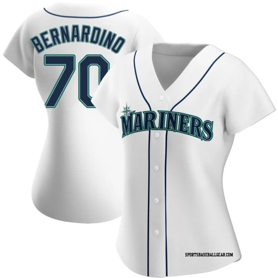 Brennan Bernardino Women's Seattle Mariners White Authentic Home Jersey