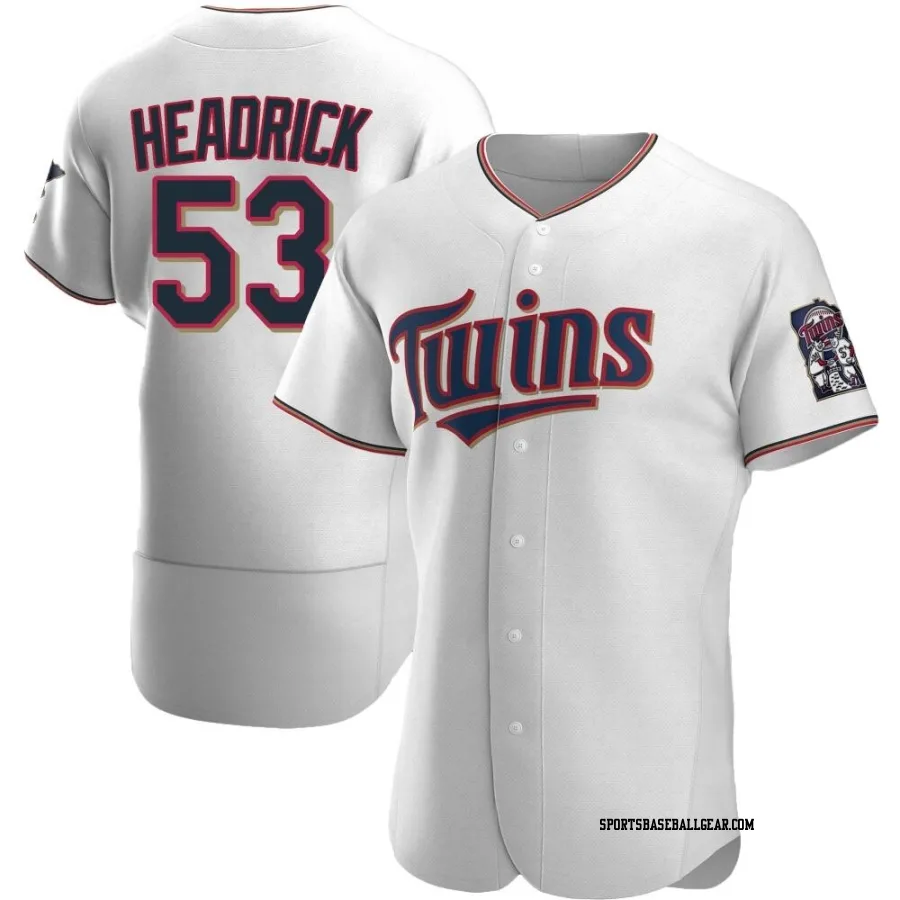 Brent Headrick Men's Minnesota Twins White Authentic Home Jersey