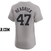 Brent Headrick Men's New York Yankees Gray Elite Road 2024 World Series Jersey