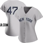Brent Headrick Women's New York Yankees Gray Authentic 2021 Field of Dreams Jersey