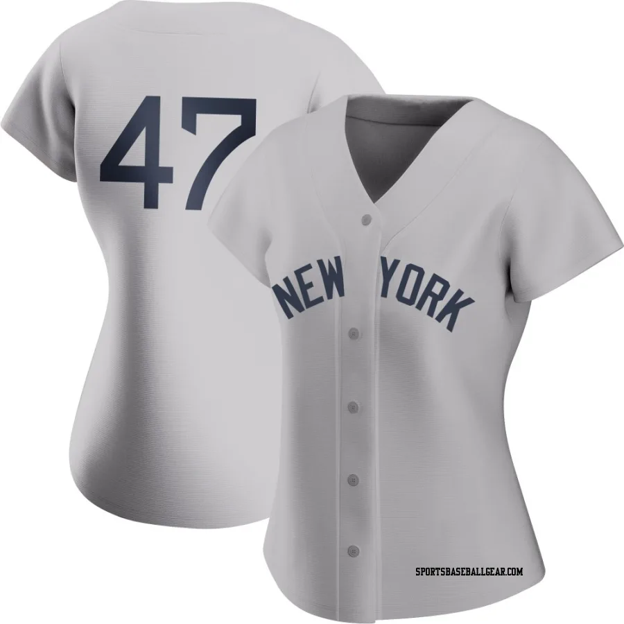 Brent Headrick Women's New York Yankees Gray Authentic 2021 Field of Dreams Jersey