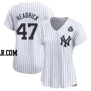 Brent Headrick Women's New York Yankees White Limited Yankee Home 2024 World Series Jersey