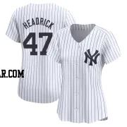 Brent Headrick Women's New York Yankees White Limited Yankee Home Jersey