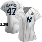 Brent Headrick Women's New York Yankees White Replica Home Name 2024 World Series Jersey