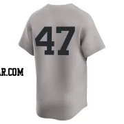 Brent Headrick Youth New York Yankees Gray Limited Away 2nd Jersey