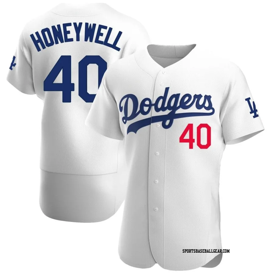 Brent Honeywell Men's Los Angeles Dodgers White Authentic Home Jersey