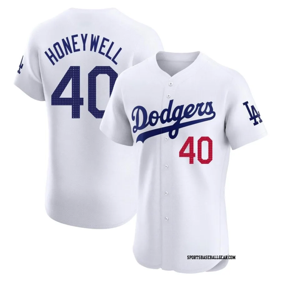 Brent Honeywell Men's Los Angeles Dodgers White Elite Home Jersey