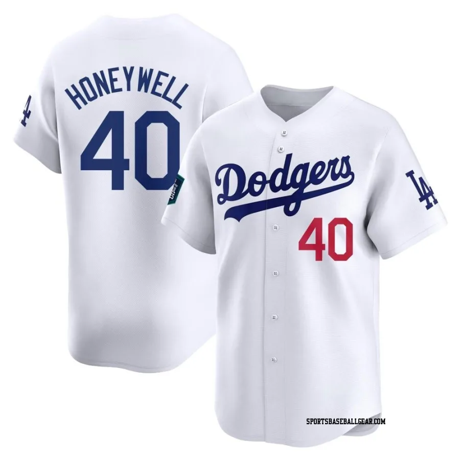 Brent Honeywell Youth Los Angeles Dodgers White Limited 2024 World Tour Seoul Series Home Jersey