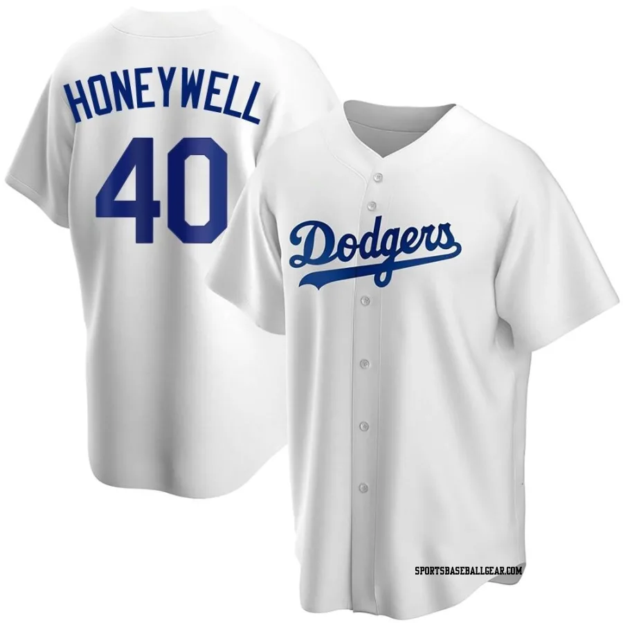 Brent Honeywell Youth Los Angeles Dodgers White Replica Home Jersey