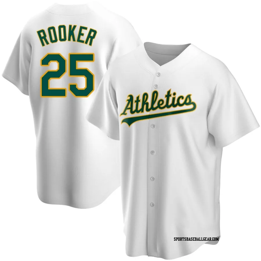 Brent Rooker Youth Oakland Athletics White Replica Home Jersey