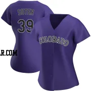 Brent Suter Women's Colorado Rockies Purple Authentic Alternate Jersey