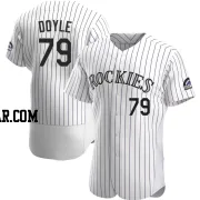 Brenton Doyle Men's Colorado Rockies White Authentic Home Jersey