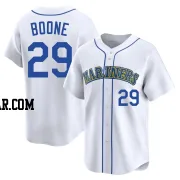 Bret Boone Men's Seattle Mariners White Limited Throwback Cooperstown Collection Jersey