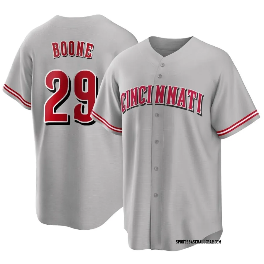 Bret Boone Youth Cincinnati Reds Gray Replica Road Jersey