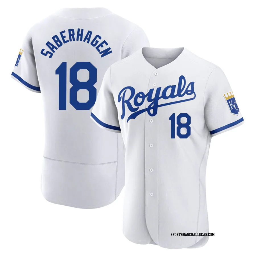 Bret Saberhagen Men's Kansas City Royals White Authentic 2022 Home Jersey