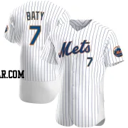 Brett Baty Men's New York Mets White Authentic Home Jersey
