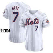 Brett Baty Men's New York Mets White Elite Home Jersey