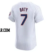 Brett Baty Men's New York Mets White Elite Home Jersey