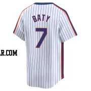 Brett Baty Men's New York Mets White Limited Cooperstown Collection Jersey