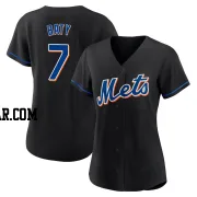 Brett Baty Women's New York Mets Black Authentic 2022 Alternate Jersey