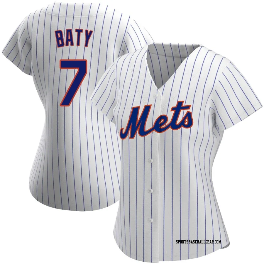 Brett Baty Women's New York Mets White Authentic Home Jersey