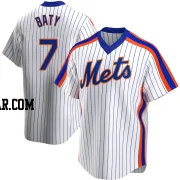 Brett Baty Youth New York Mets White Replica Home Cooperstown Collection Jersey
