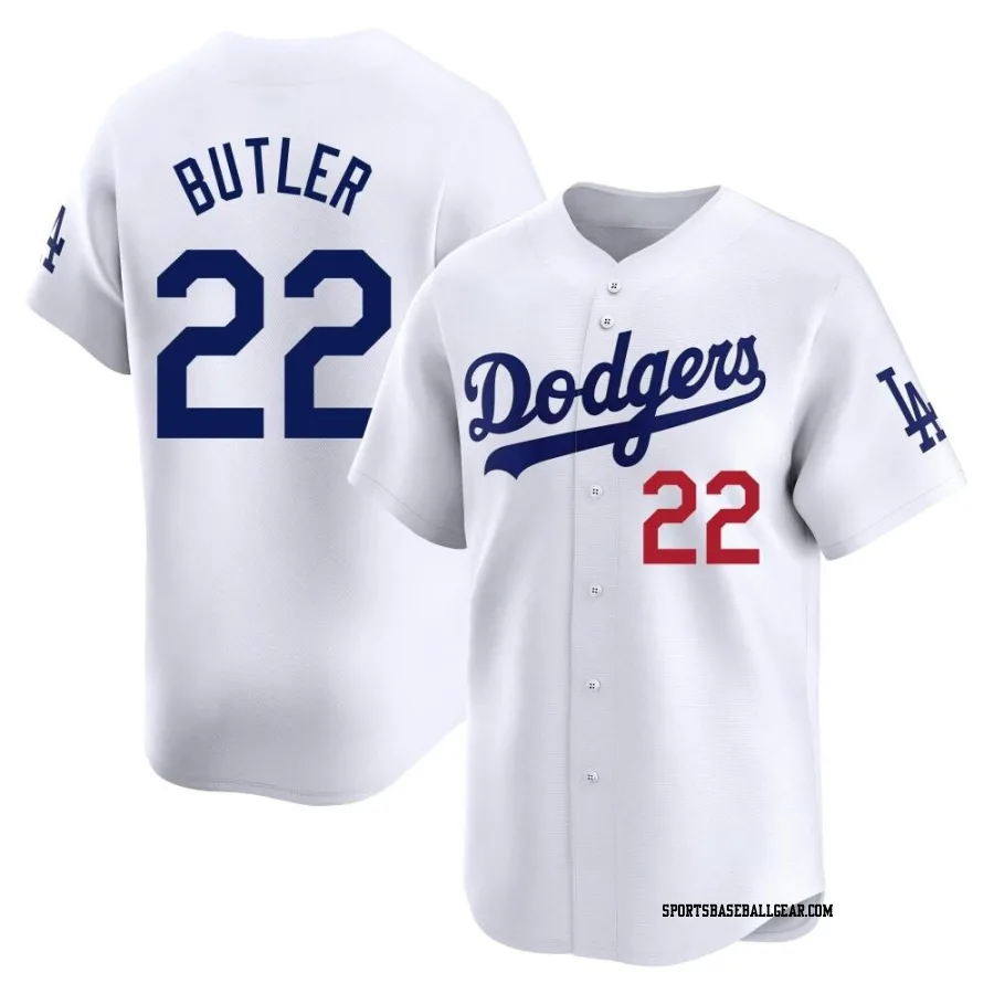 Brett Butler Youth Los Angeles Dodgers White Limited Home Jersey
