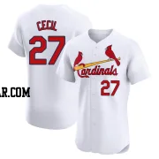 Brett Cecil Men's St. Louis Cardinals White Elite Home Jersey
