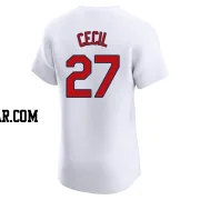 Brett Cecil Men's St. Louis Cardinals White Elite Home Jersey