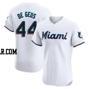 Brett de Geus Men's Miami Marlins White Elite Home Jersey