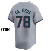 Brett de Geus Youth Miami Marlins Gray Limited Road Jersey