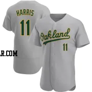 Brett Harris Men's Oakland Athletics Gray Authentic Road Jersey