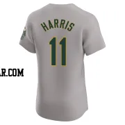 Brett Harris Men's Oakland Athletics Gray Elite Road Jersey