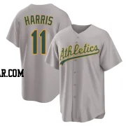 Brett Harris Men's Oakland Athletics Gray Replica Away 2.0 Jersey