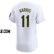 Brett Harris Men's Oakland Athletics White Elite Home Jersey