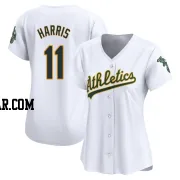Brett Harris Women's Oakland Athletics White Limited Home Jersey