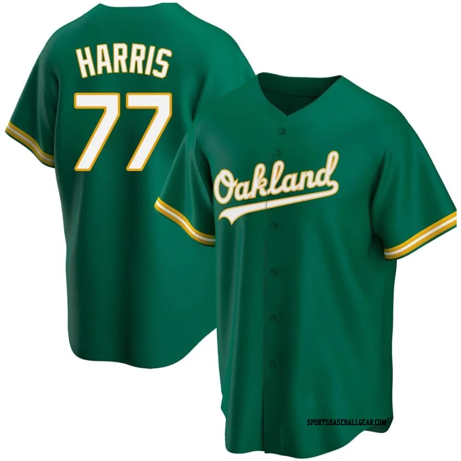 Brett Harris Youth Oakland Athletics Green Replica Kelly Alternate Jersey