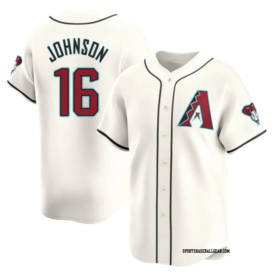 Brett Johnson Men's Arizona Diamondbacks White Limited Home Jersey