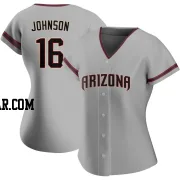 Brett Johnson Women's Arizona Diamondbacks Gray Authentic Road Jersey